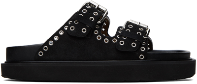 Isabel Marant Black Lennya Sandals In 02fk Faded Black