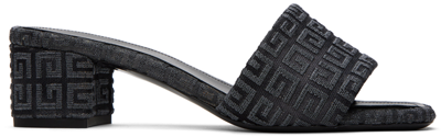Givenchy 4g Motif Heeled Sandals In 021 Dark Grey