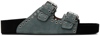 Isabel Marant Blue Lennyo Buckle Sandals