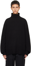 The Row Essentials Stepny Wool And Cashmere-blend Turtleneck Sweater In Black