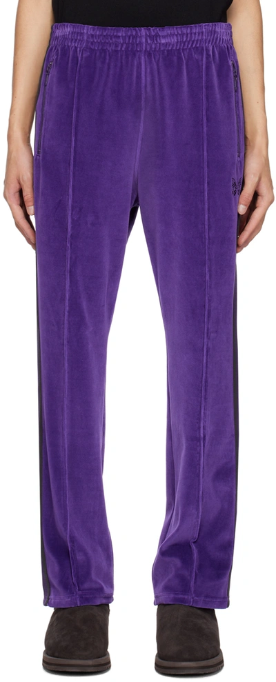 Needles Purple Narrow Track Trousers