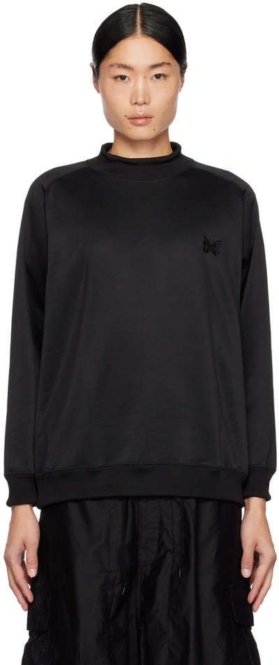 Needles Black Mock Neck Sweatshirt In C-black