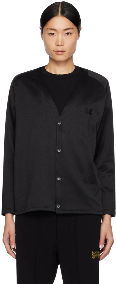 Needles Black V-neck Cardigan In C-black