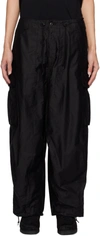 Needles Wide-leg Cargo Trousers In B-black