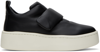 JIL SANDER BLACK LEATHER SNEAKERS