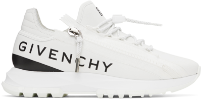 Givenchy Women's Spectre Runner Sneakers In Leather With Zip In White