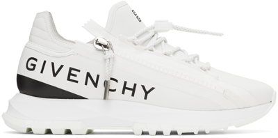 Givenchy Spectre Logo-print Leather Sneakers In White Black
