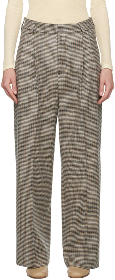Teurn Studios Ssense Exclusive Beige Connie Trousers In Check