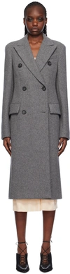 Sportmax Adua Wool And Cashmere Coat In 001 Medium Grey