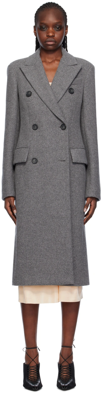 Sportmax Adua Wool And Cashmere Coat In Grey