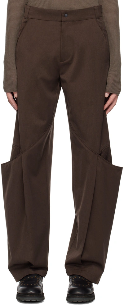 Ænrmòus Brown Atri Eyck Trousers In Brick