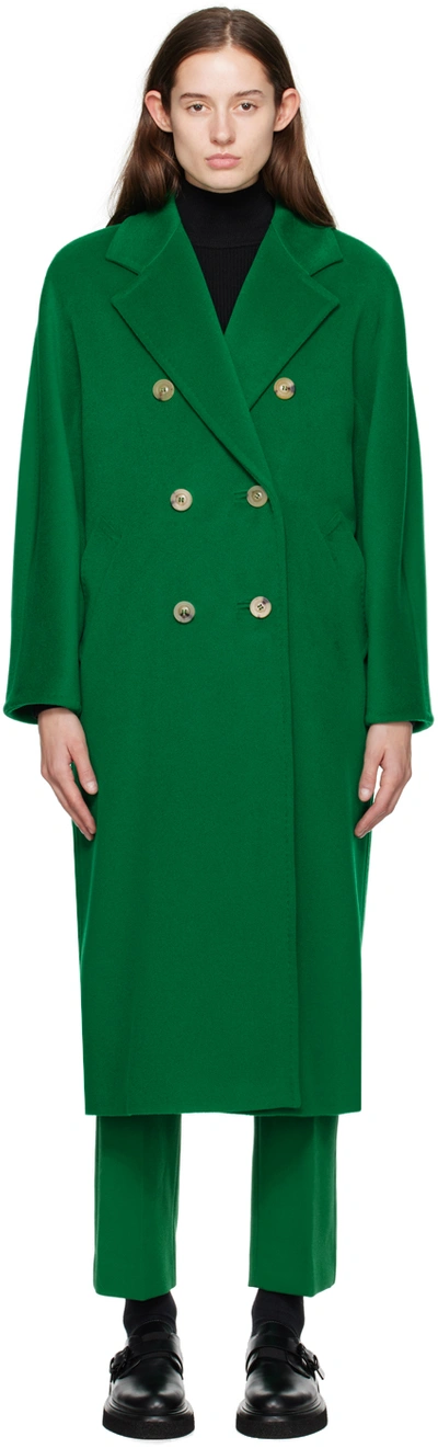 Max Mara Green Madame Coat In 028 Green