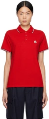 MONCLER RED PATCH POLO