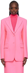Sportmax Single-breasted Peak-lapels Blazer In Fuschia