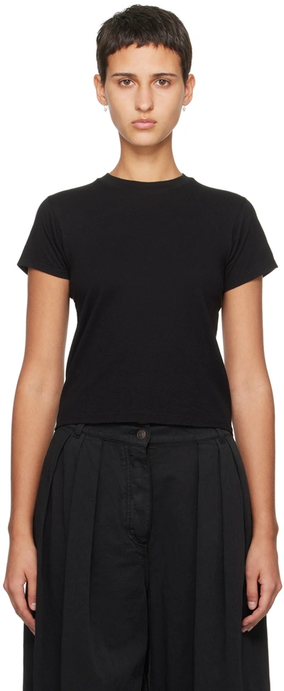 The Row Tommy Fitted Short-sleeve Top In Black