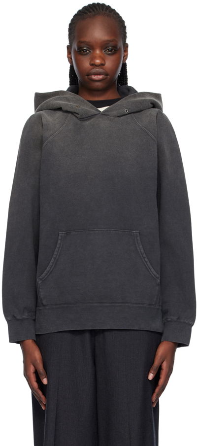 Visvim Pouch-pocket Cotton Hoodie In Grey