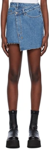 Ksubi Blue Rap Denim Miniskirt In Denim