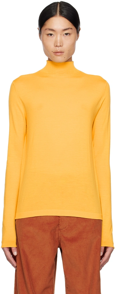 Marni Yellow Embroidered Turtleneck In 00y56 Maize