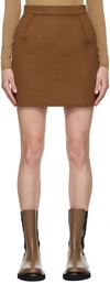 Max Mara Miranda Mini Skirt In Camel In Tobacco