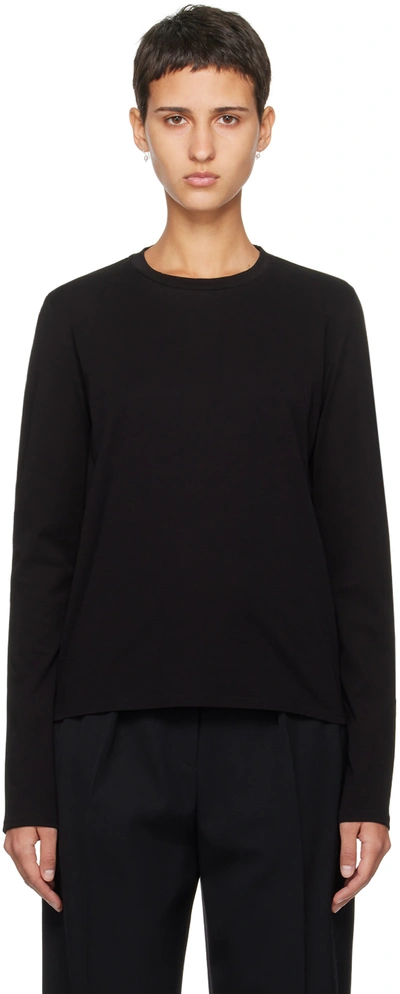 The Row Black Sherman Long Sleeve T-shirt