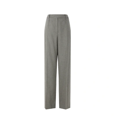Alexandre Vauthier Wide-leg Checked Trousers In Gray