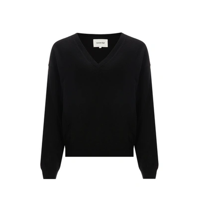Saison 1865 Cashmere V-neck Jumper In Black
