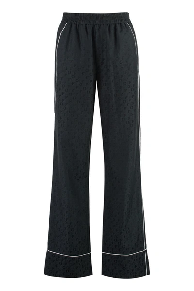 OFF-WHITE OFF-WHITE SILK BLEND TROUSERS