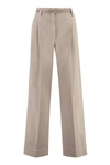 Peserico Women's Cotton Gabardine Trousers In Sand