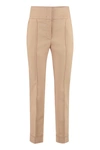 PESERICO PESERICO HIGH-RISE COTTON TROUSERS