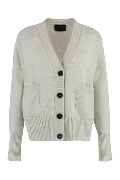 Roberto Collina Wool And Cashmere Cardigan In Grey