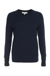 Michael Michael Kors Merino Sweater In Blue