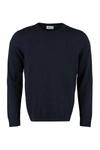 The (alphabet) Blue Wool And Cashmere Pullover For Men In Blue