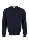 The (alphabet) Blue Wool And Cashmere Pullover For Men In Blue