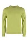 The (alphabet) Luxurious Crew-neck Cashmere Sweater For Men In Green