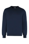 The (alphabet) Blue Wool And Cashmere Pullover For Men In Blue