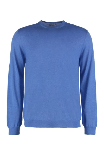 The (alphabet) The (knit) - Cashmere-silk Blend Jumper In Blue