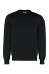 The (alphabet) Cotton Crew-neck Sweatshirt In Black