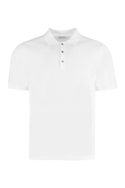 The (alphabet) The (knit) - Cotton Knit Polo Shirt In White