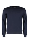 The (alphabet) Blue Wool And Cashmere Pullover For Men In Blue