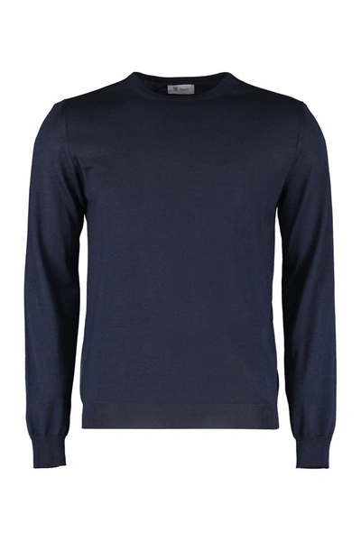 The (alphabet) The (knit) - Crew-neck Cashmere Sweater In Blue