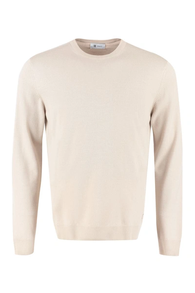 The (alphabet) The (knit) - Crew-neck Wool Sweater In Beige