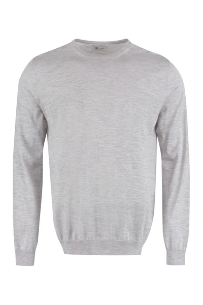 The (alphabet) The (knit) - Fine Knit Crew-neck Sweater In Grey