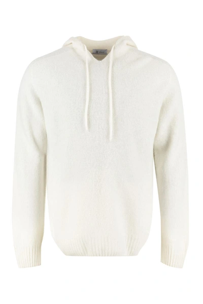 The (alphabet) The (knit) - Knitted Hoodie In Ivory
