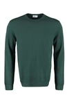 The (alphabet) Crew-neck Wool Pullover In Green