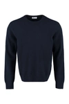The (alphabet) Blue Wool And Cashmere Pullover For Men In Blue