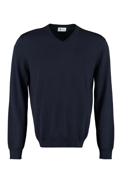 The (alphabet) The (knit) - Wool Pullover In Blue