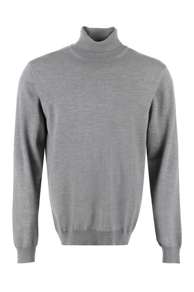 The (alphabet) The (knit) - Wool Turtleneck Jumper In Grey