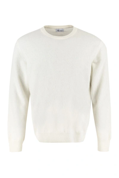 The (alphabet) The (knit) - Wool-cashmere Blend Crew-neck Pullover In Ivory