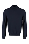 The (alphabet) Turtleneck Wool Sweater In Blue