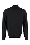 The (alphabet) Turtleneck Wool Sweater In Black